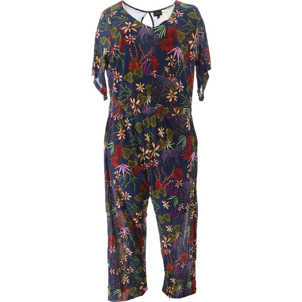 Curations Printed Knit Jumpsuit Navy Multi 6992530 - Picture 1 of 8
